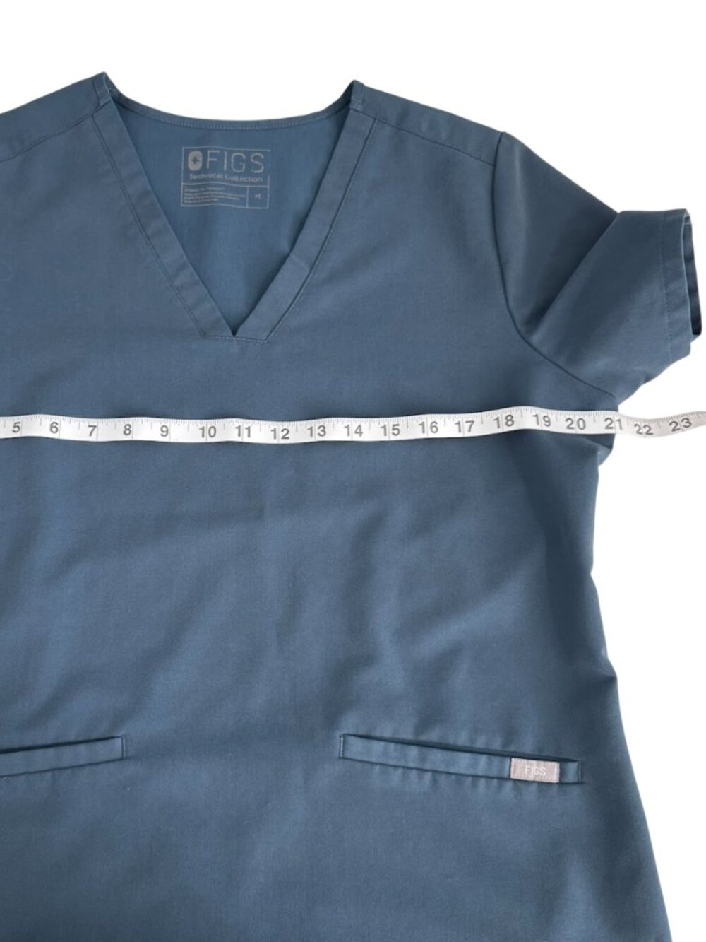 FIGS Casma Scrub Top Womens M Blue V Neck Medical Uniform Healthcare - Picture 4 of 7